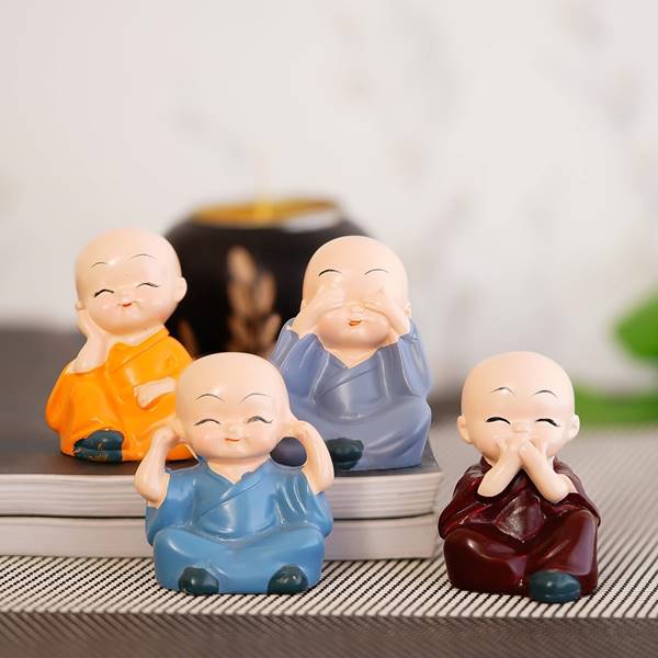Little Monk Buddha Statue Set